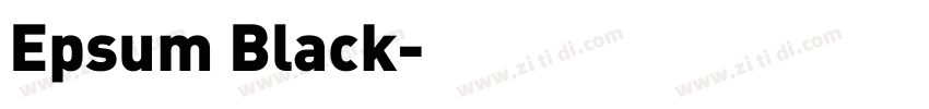 Epsum Black字体转换